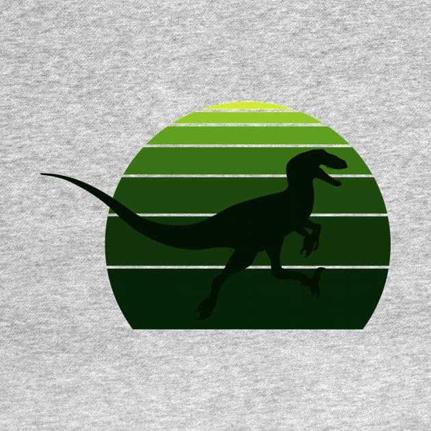 Raptor Retro 80's Design Green The Isle by FalconArt